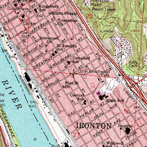 Topographic Map of Apostolic Gospel Church, OH