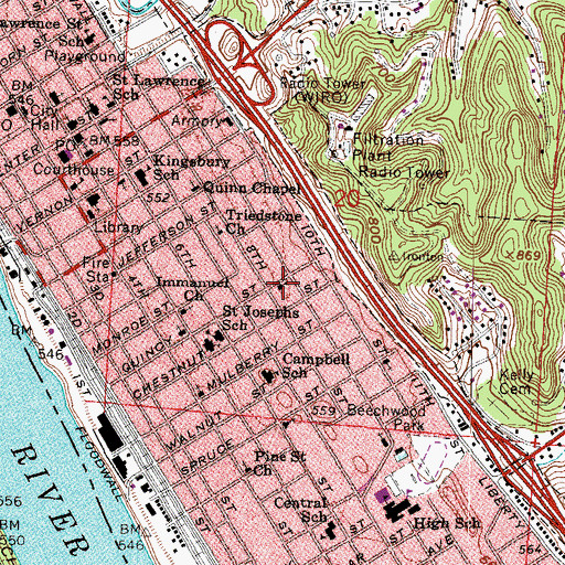 Topographic Map of Greater Emmanuel Apostolic Faith Tabernacle, OH