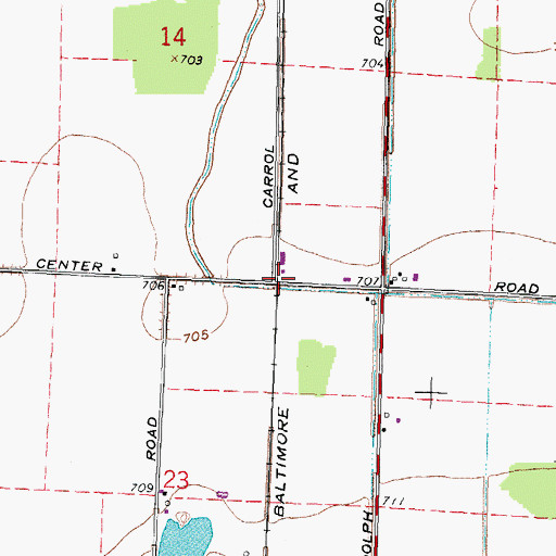 Topographic Map of Bassett (historical), OH