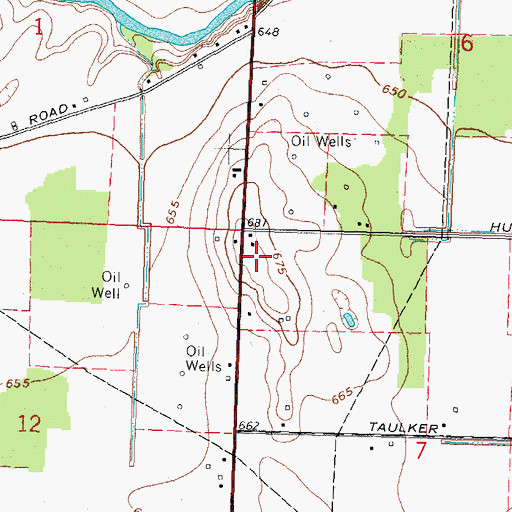 Topographic Map of Calers Ridge, OH