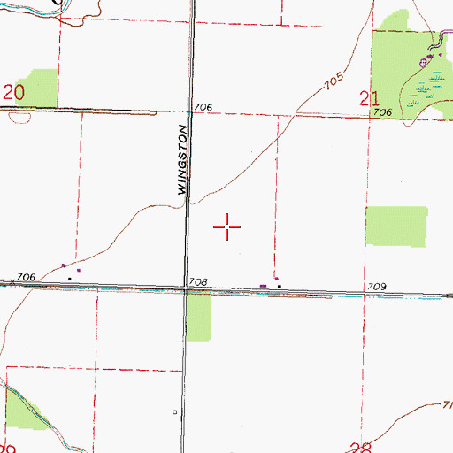 Topographic Map of Howard Ridge, OH