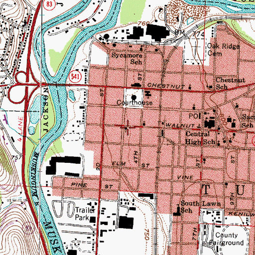 Topographic Map of Nellie Chapel United Methodist Church, OH