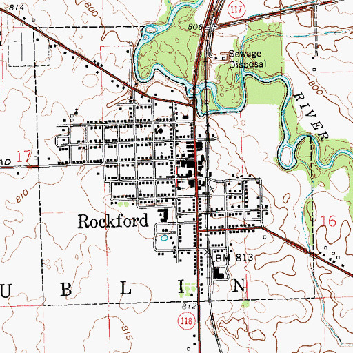 Topographic Map of Saint Teresas Catholic Church, OH