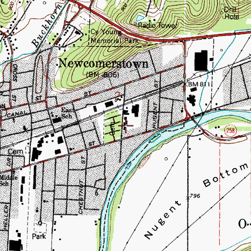 Topographic Map of Foursquare Gospel Church, OH