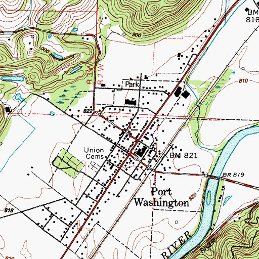 Topographic Map of Saint Pauls United Church of Christ, OH