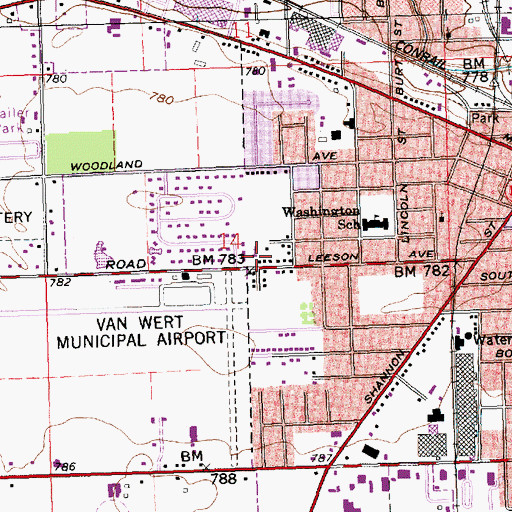 Topographic Map of Christian Life Assembly of God Church, OH