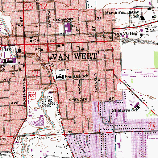 Topographic Map of First United Brethren in Christ Church, OH