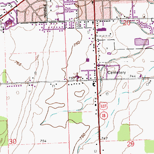 Topographic Map of Bryan Christian and Missionary Alliance Church, OH