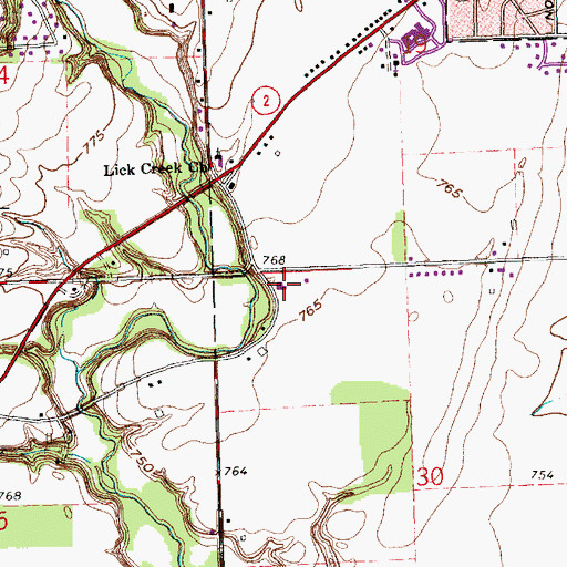 Topographic Map of First Brethren Church, OH
