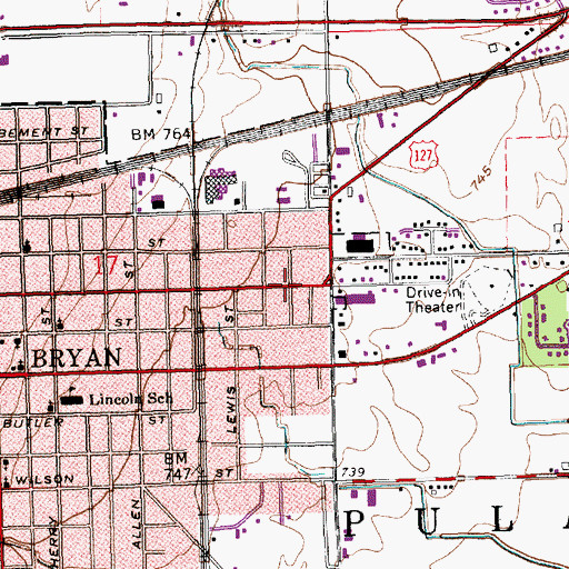Topographic Map of Miracle Revival Center, OH