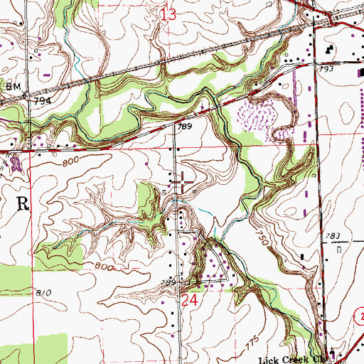 Topographic Map of Trinity Episcopal Church, OH