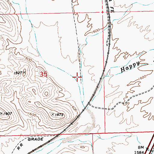 Topographic Map of Sacramento Valley, AZ