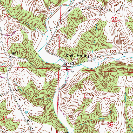 Topographic Map of Rich Valley, OH