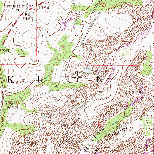 Topographic Map of Newhouse (historical), OH
