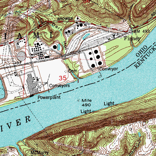 Topographic Map of Dark Hollow Run, OH