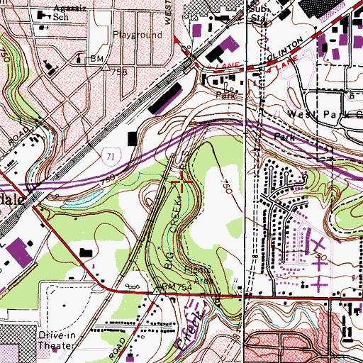 Topographic Map of Countrymans Creek, OH