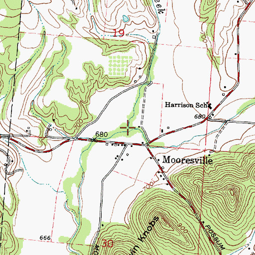 Topographic Map of Little Walnut Creek, OH