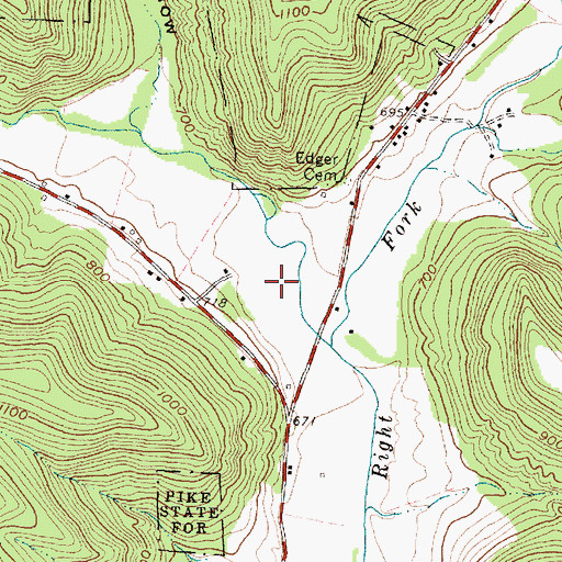 Topographic Map of Richardson Hollow, OH