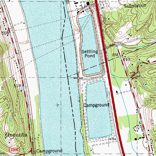 Topographic Map of Pond Run, OH