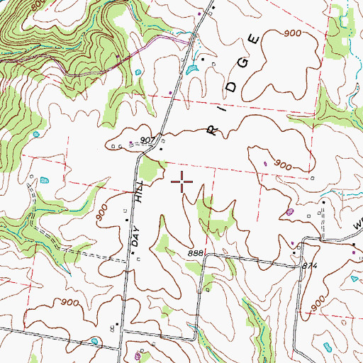 Topographic Map of Dixon Ridge, OH