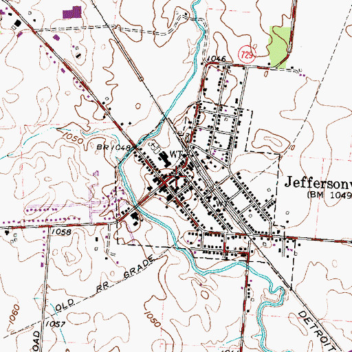 Topographic Map of Jeffersonville United Methodist Church, OH