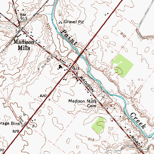 Topographic Map of Madison Mills United Methodist Church, OH