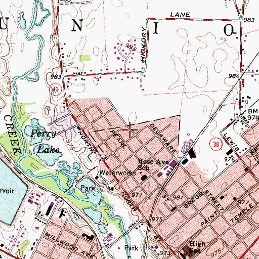 Topographic Map of Washington Christian Center, OH