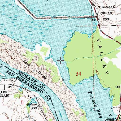 Topographic Map of Sacramento Wash, AZ