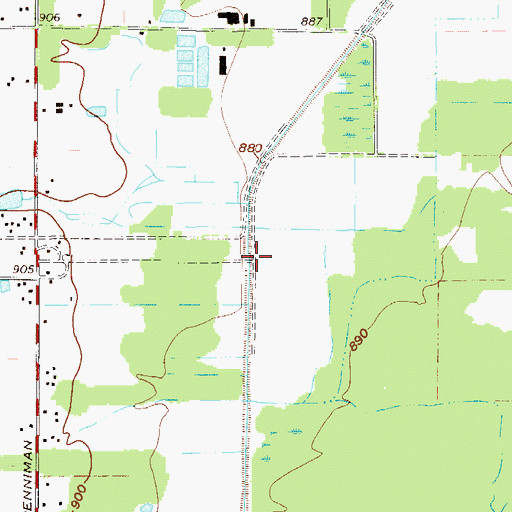 Topographic Map of Bloomfield Swamp, OH