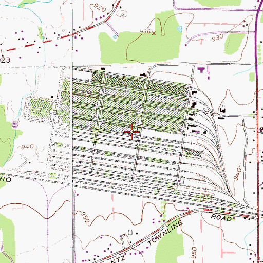 Topographic Map of Lordstown Military Reservation (historical), OH