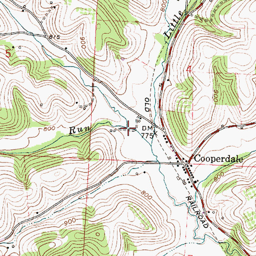 Topographic Map of Steffee Run, OH