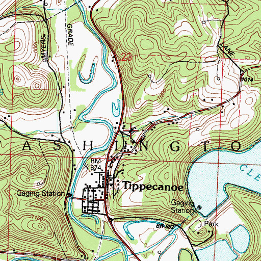 Topographic Map of Tippecanoe Elementary School, OH