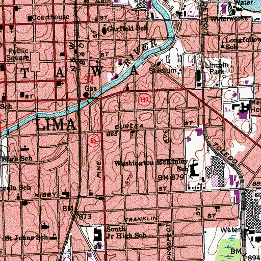 Topographic Map of First Mennonite Church, OH