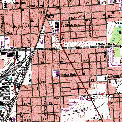 Topographic Map of Greater Christ Temple, OH