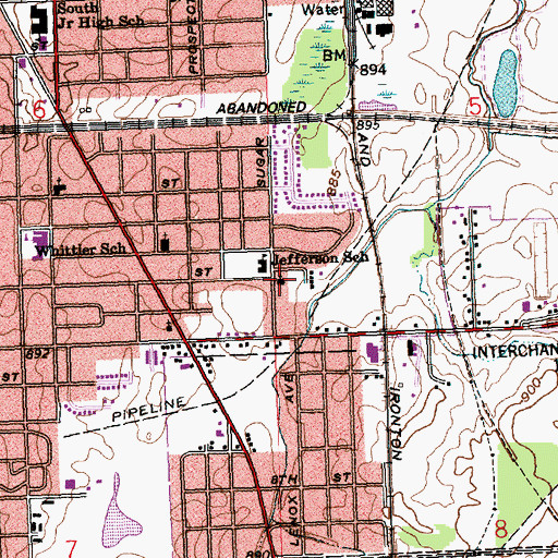 Topographic Map of Kingdom Hall Jehovahs Witnesses, OH