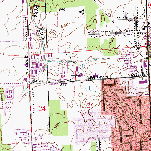 Topographic Map of Lima Baptist Temple, OH