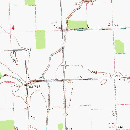 Topographic Map of Beaver Swamp (historical), OH
