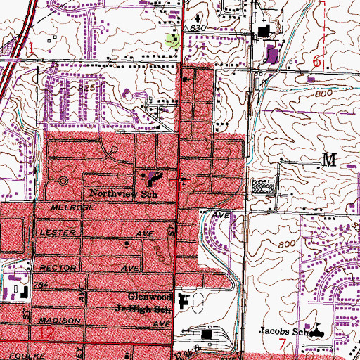Topographic Map of Findlay Apostolic Church, OH