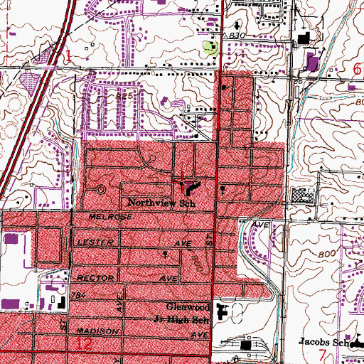 Topographic Map of Findlay Grace Brethren Church, OH