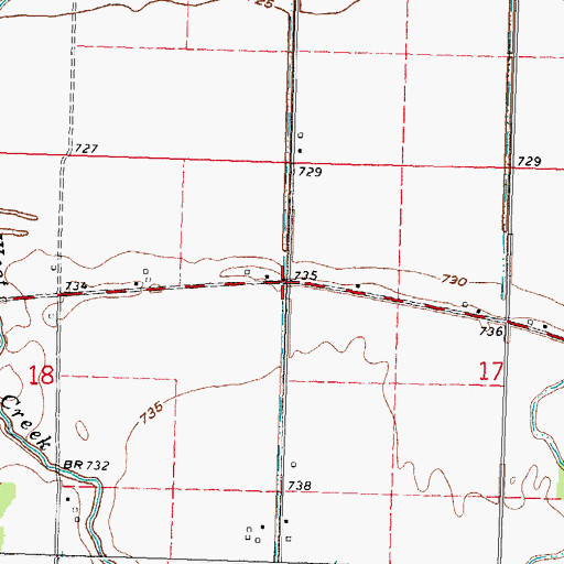 Topographic Map of North Ridgeville (historical), OH