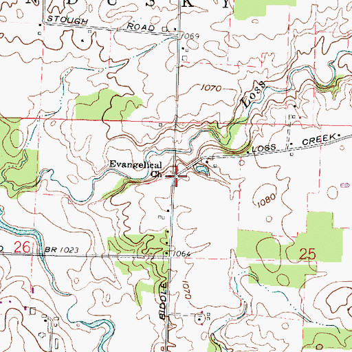 Topographic Map of Biddle (historical), OH