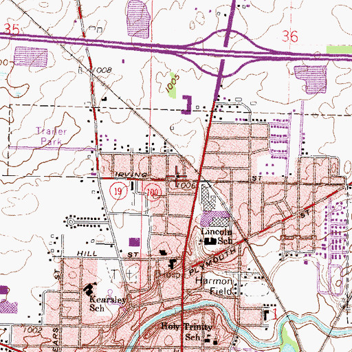 Topographic Map of Bucyrus Evangelistic Center, OH