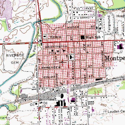 Topographic Map of Saint Pauls United Methodist Church, OH