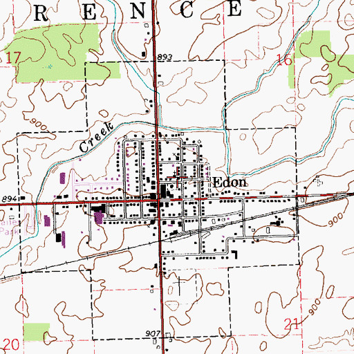 Topographic Map of Saint Peters Lutheran Church, OH