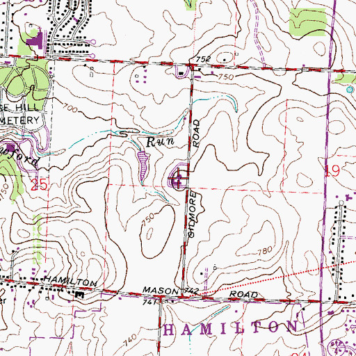 Topographic Map of North Fairfield Baptist Church, OH