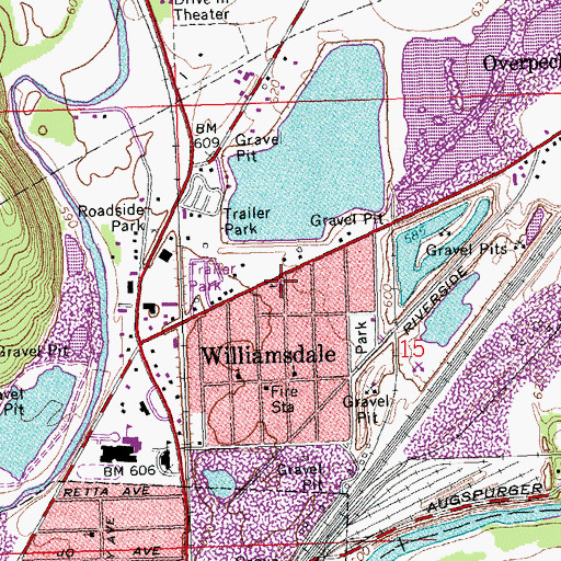 Topographic Map of Antioch Baptist Church, OH