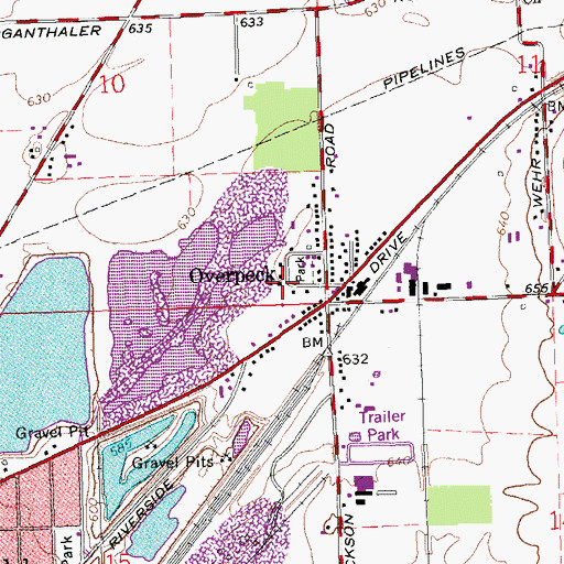 Topographic Map of Calvary Missionary Baptist Church, OH