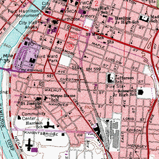 Topographic Map of Light House Christian Fellowship Church, OH