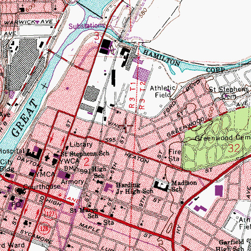 Topographic Map of Friendship United Baptist Church, OH