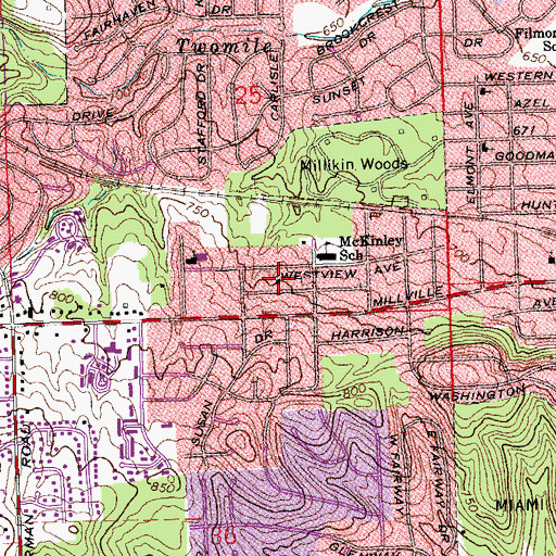 Topographic Map of New Liberty United Baptist Church, OH